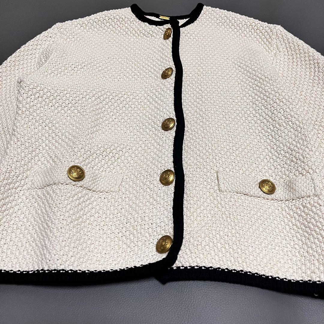 美品✨MilaOwen 金釦ショート丈 ニットカーディガン ジャケット