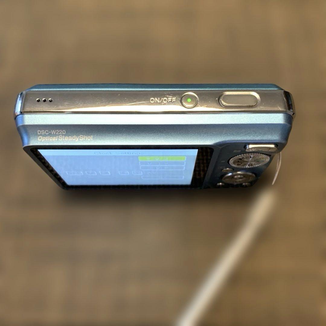 【美品】SONY サイバーショットW220 ライトブルー　付属品有　箱無