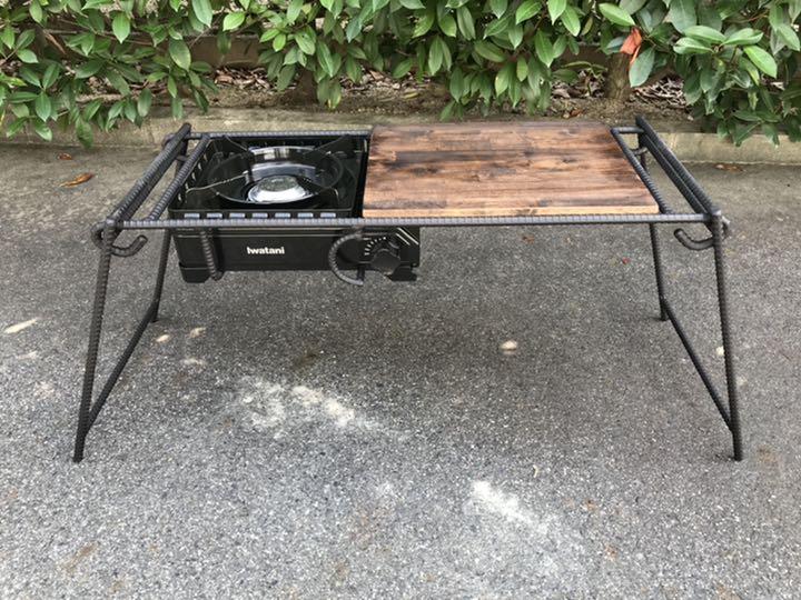 イワタニカセットコンロタフまる対応アウトドアキッチンテーブル