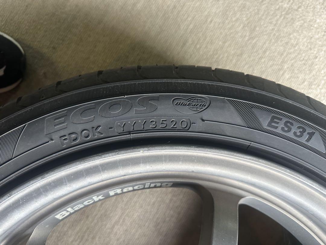 バリ山タイヤ付‼️BLACK Racing 17インチ ホイール