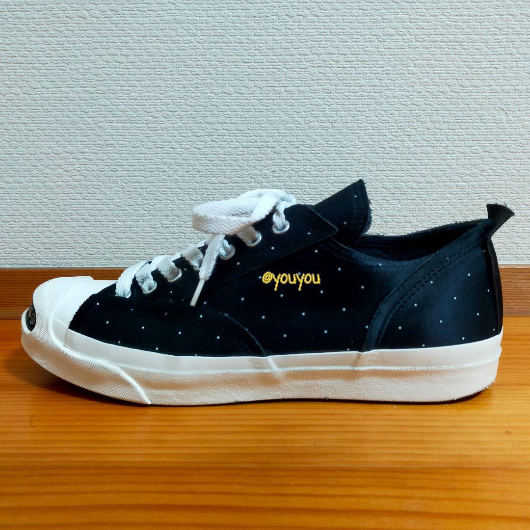 【日本製】UNDERCOVER ジャックパーセル型サテンドット/黒/26cm 日本製】UNDERCOVER ジャックパーセル型サテンドット/黒/26cm