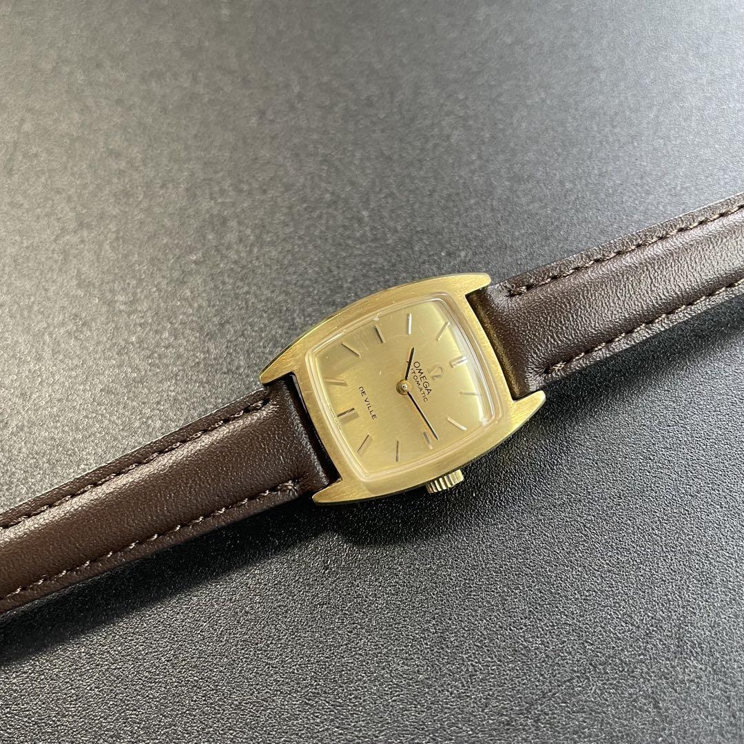 【良品 正規品】 オメガ 腕時計 デヴィル 自動巻きゴールド 可動 アンティーク
