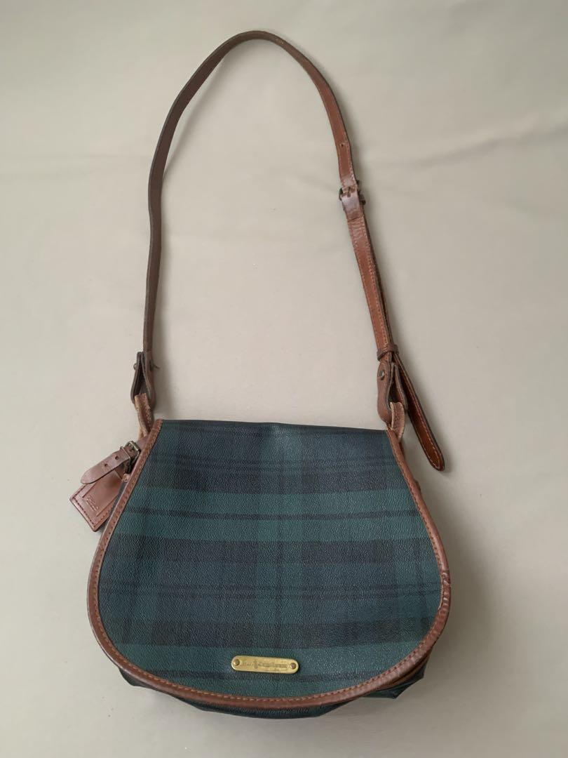 ラルフローレン　チェック　ショルダーバッグ　フラップ　美品