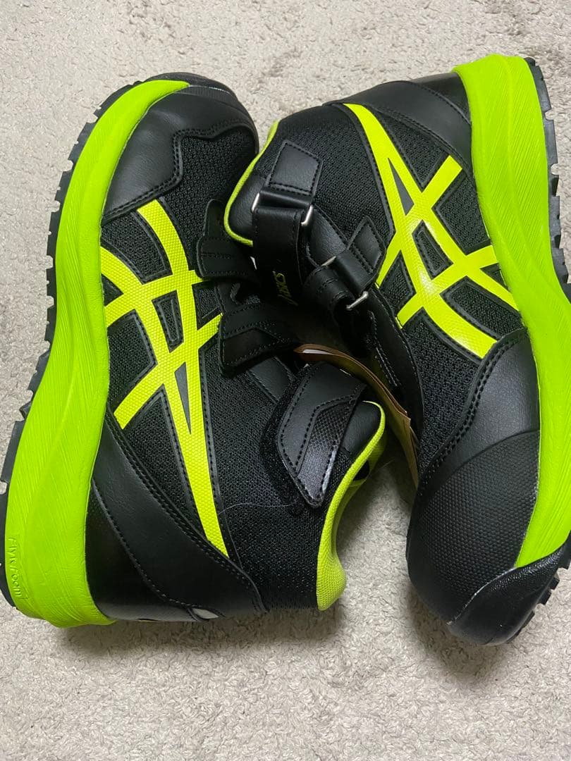 asics 安全靴 黒/黄緑 JSAA認定 asics 安全靴 黒/黄緑 JSAA認定