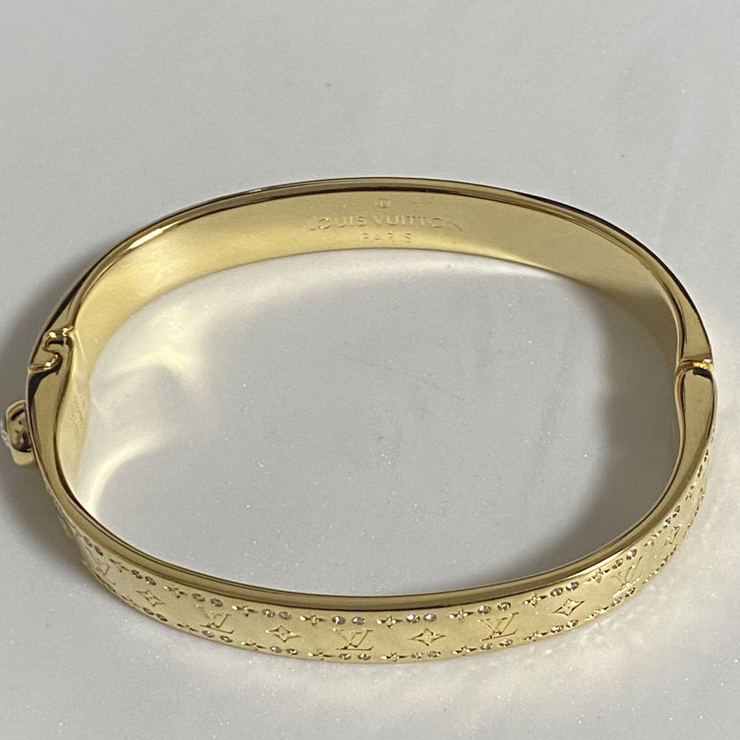 LOUIS VUITTON リジッドブレスレット　ストラス　極美品　S