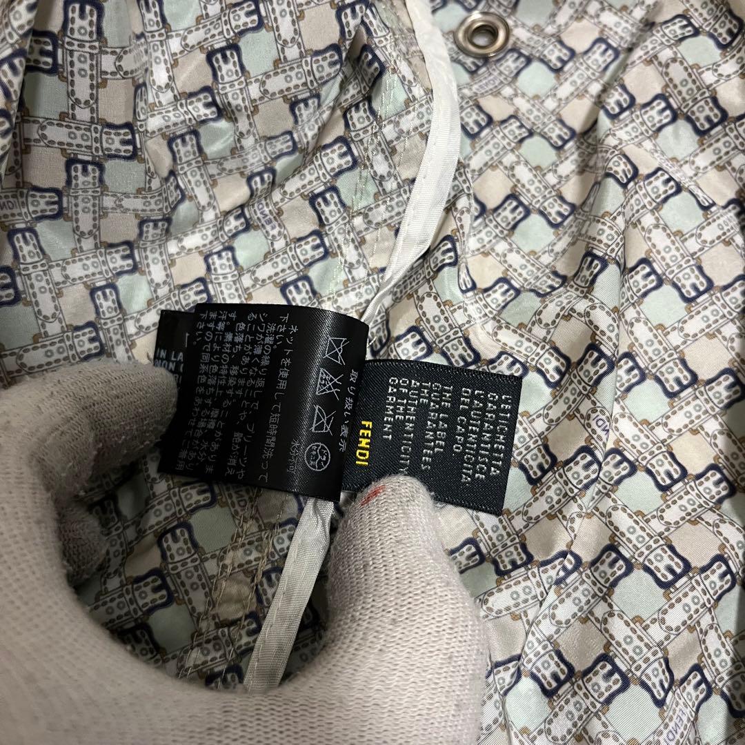 希少　FENDI ダブルトレンチコート　48サイズ　総柄　スプリングコート