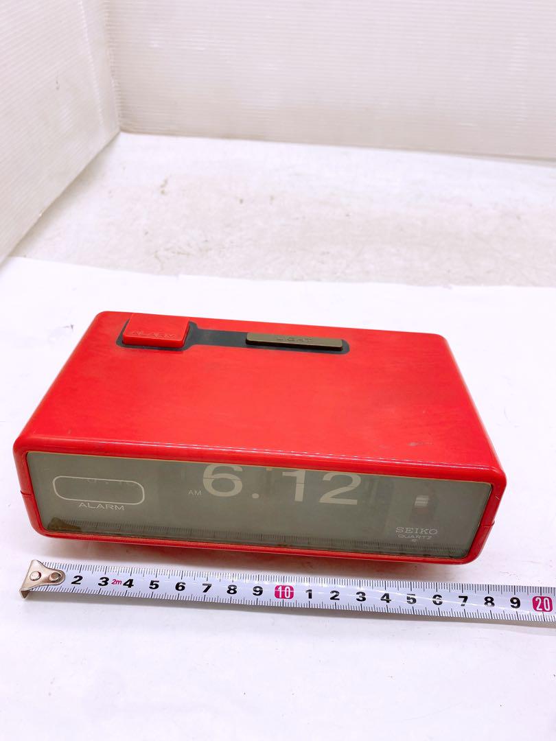 SEIKO 昭和レトロ パタパタ時計 目覚まし アラーム付 ウッド QN406T