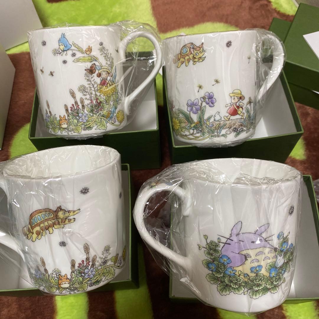 となりのトトロ マグカップたんぽぽ編マグカップ4個セット3のデザイン個別もできるNORITAKE