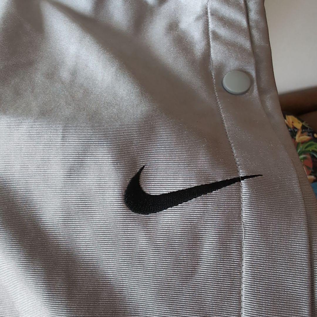 90s Nike ボタン付きパンツ Mサイズ シルバー