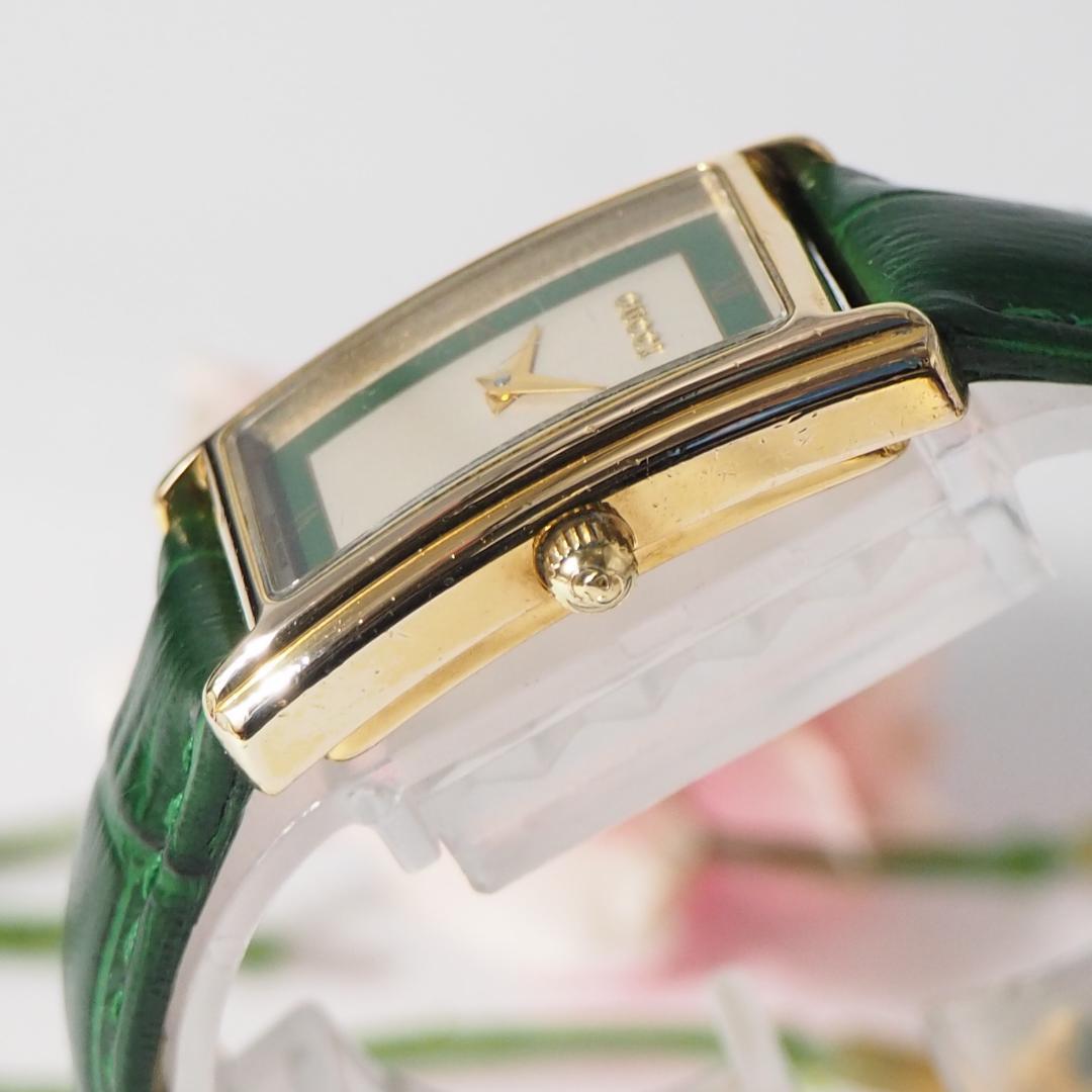 グッチ GUCCI スクエア 革ベルト レディース 腕時計 ゴールド F243