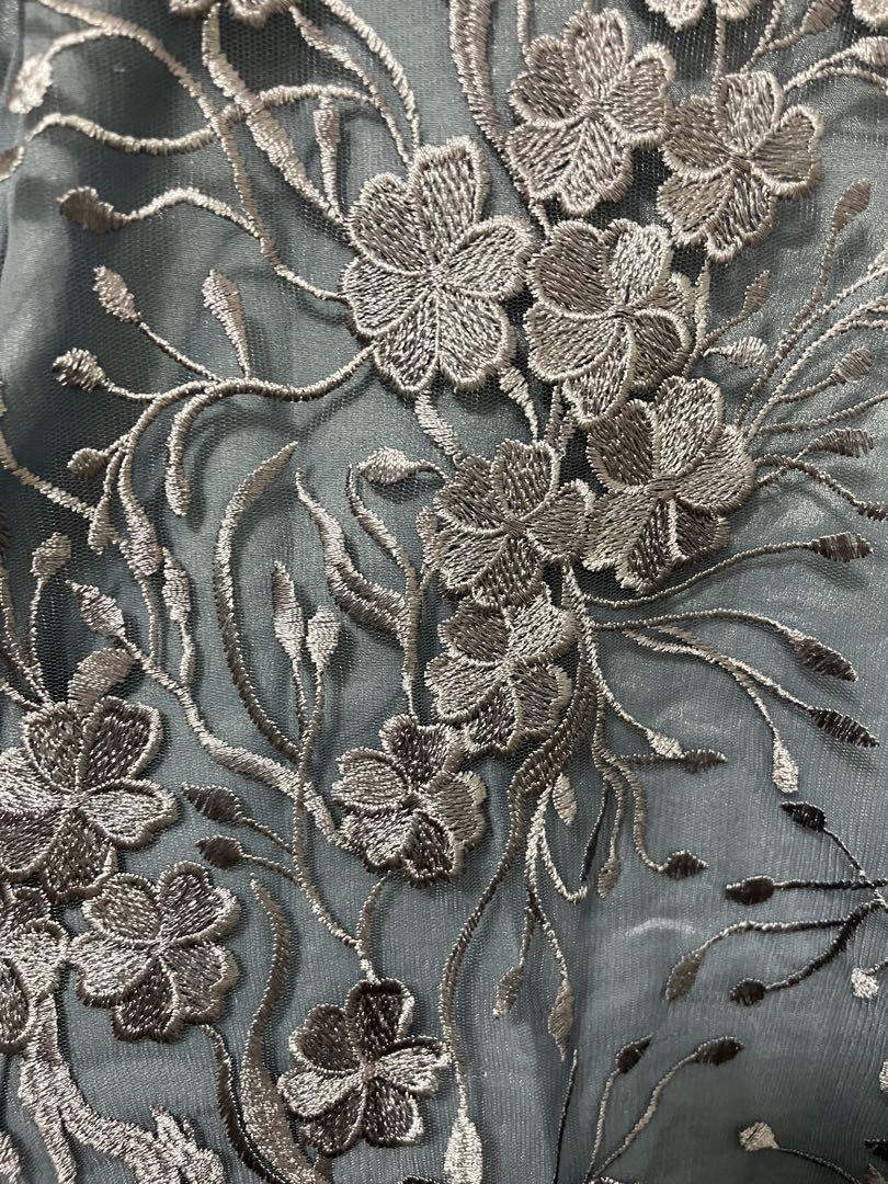 花柄シアーワンピース⭐︎ブルードレス⭐︎上品⭐︎大人可愛い⭐︎美品⭐︎送料無料⭐︎可愛い