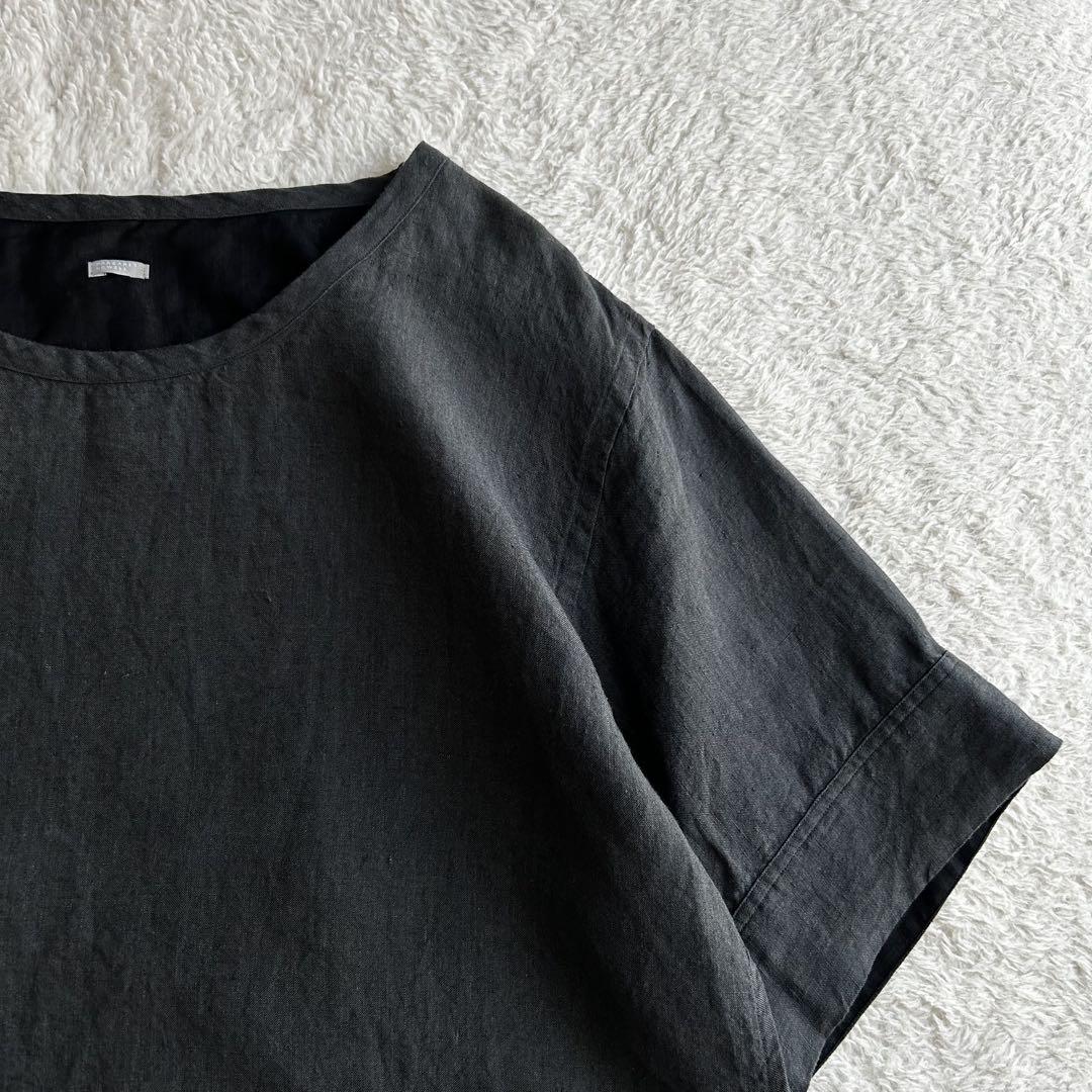 23SS／美品　マーガレットハウエル　リネン100プルオーバーブラウス　半袖 23SS／美品 マーガレットハウエル リネン100プルオーバー
