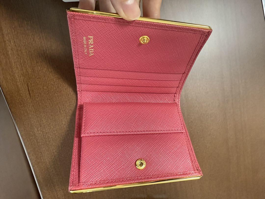 PRADA サフィアーノレザー 二つ折り財布 ピンク PRADA サフィアーノレザー 二つ折り財布 ピンク レディース