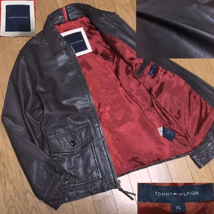 トミーヒルフィガー レザー TYPE G-8 フライト ライダース ジャケット