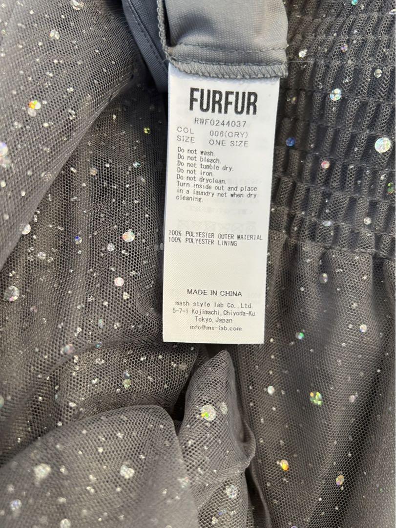 [値下げ中]FURFUR ハーフスリーブラメチュールドレス