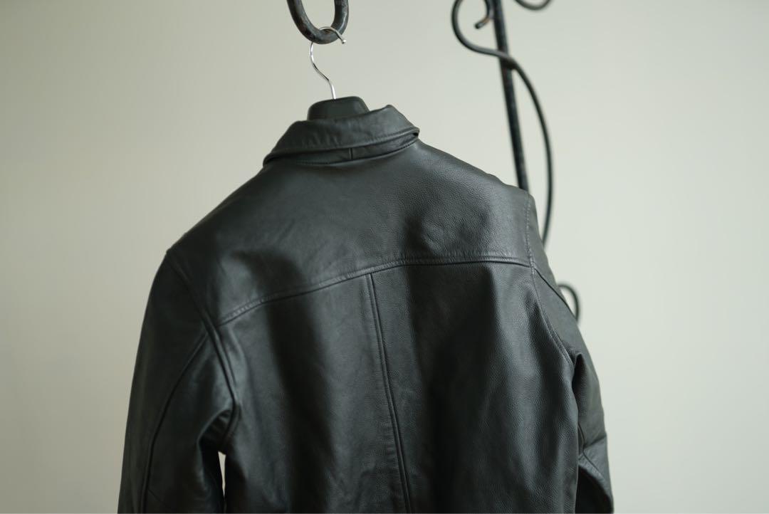 old GAP レザージャケット 90s ブラック 黒 古着 オールドギャップ