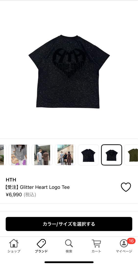 HTH Glitter Heart Logo Tee ブラック 黒 Tシャツ HTH Glitter Heart Logo Tee ブラック - メルカリ
