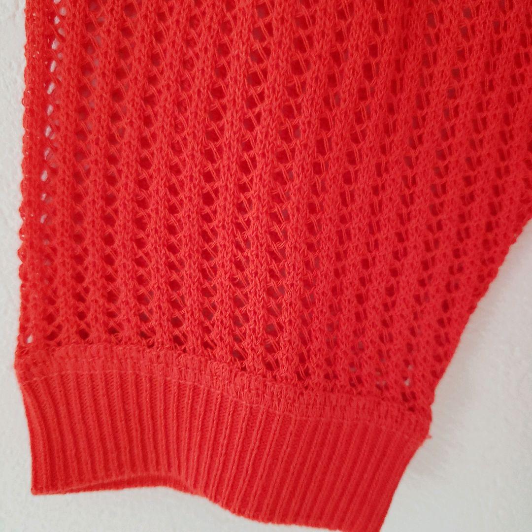 美品 Veritecoeur 2way カーディガン ニット フリー 赤 RED 美品 Veritecoeur 2way カーディガン ニット フリー 赤 RED