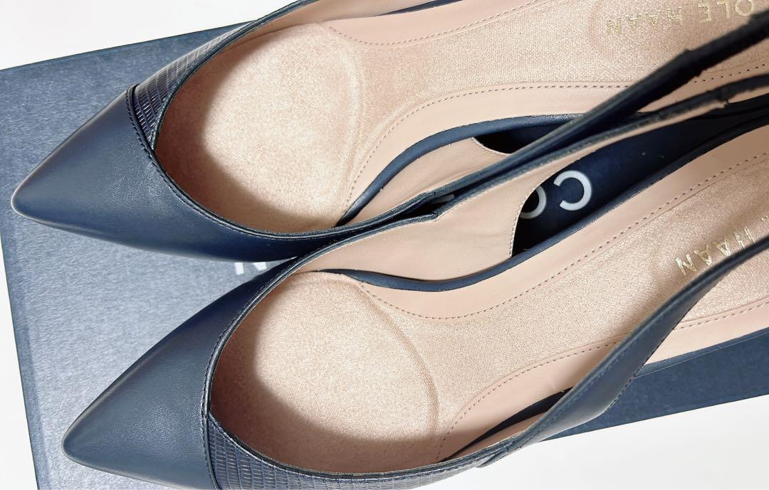 Cole Haan コールハーン　ネイビー ポインテッドトゥサンダル