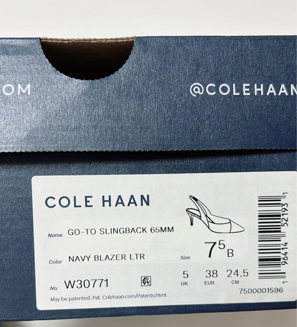 Cole Haan コールハーン　ネイビー ポインテッドトゥサンダル