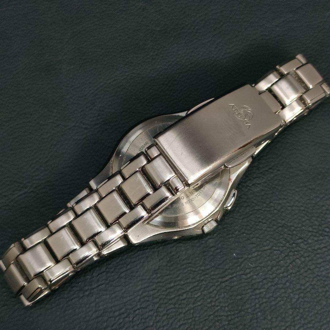 美品　CITIZEN　シチズン　アテッサ　ホワイト　シルバー　ソーラー　腕時計