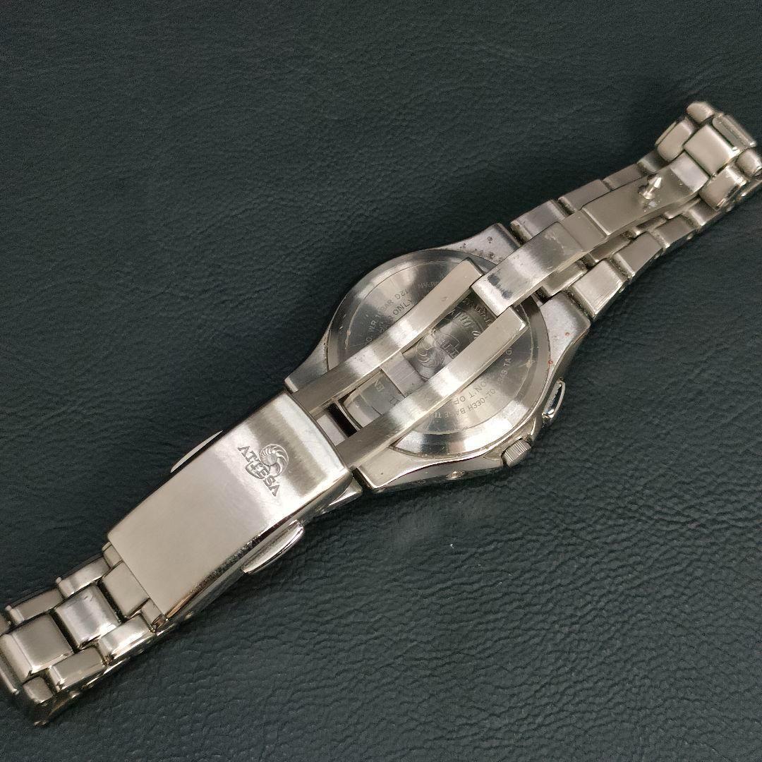 美品　CITIZEN　シチズン　アテッサ　ホワイト　シルバー　ソーラー　腕時計
