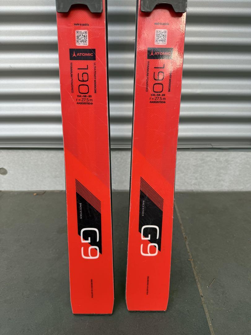 ATOMIC REDSTER G9 RS 190cm スキー板(X16ビン付き)