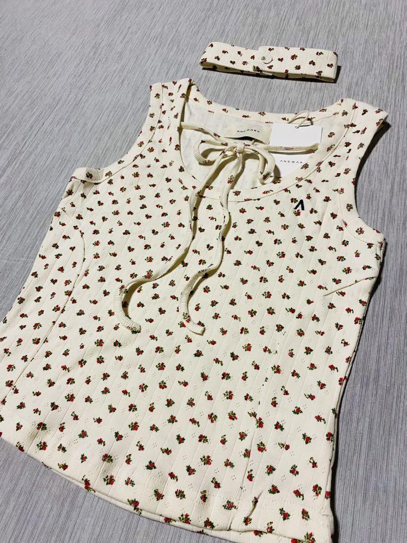 即日発送❣️アンドマリー Flower ribbon tops red - メルカリ