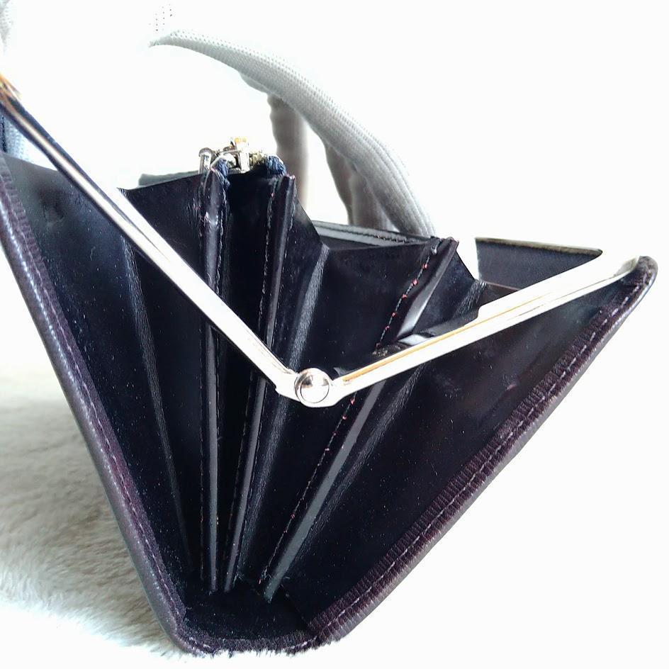 極美品　ヴィヴィアンウエストウッド　長財布　がま口　ビッグロゴ　レザー　ブラウン