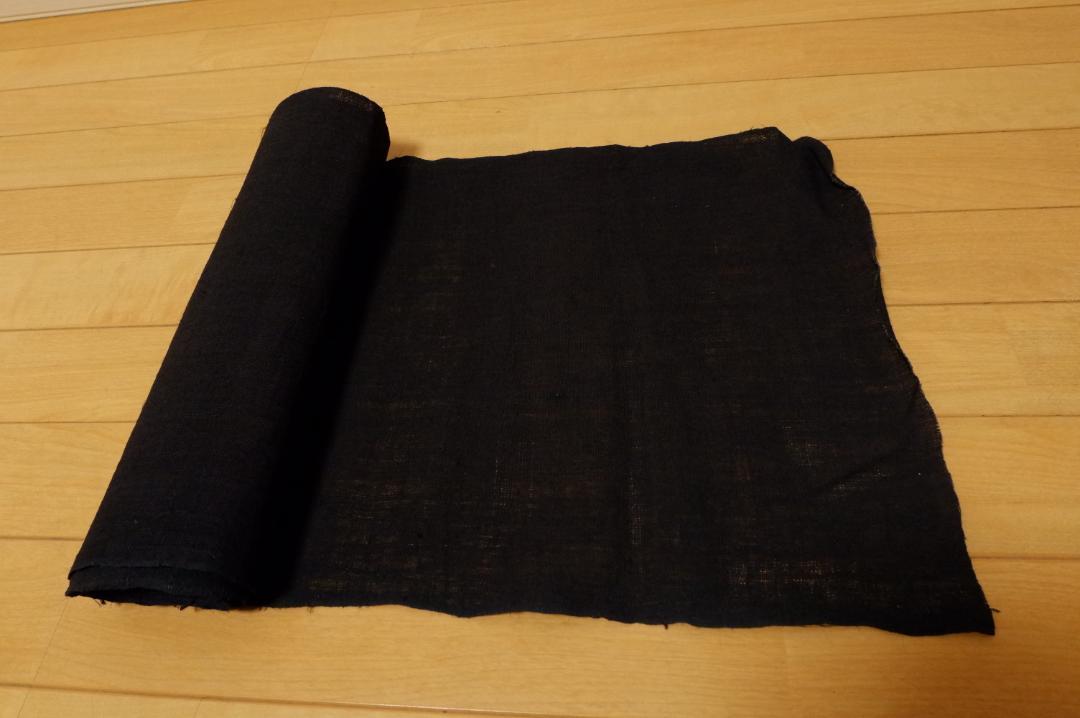 麻の反物 4m60cm以上 藍染 古布 時代物 2-69