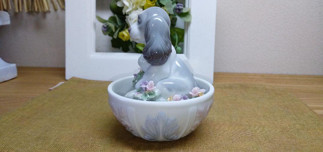 美品】リヤドロ lladro 6617 卵の中に犬 パピー 飾り物 - 置物