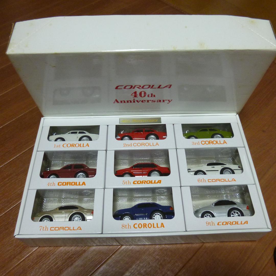 美品 カローラ 40th Anniversary プルバックカー 9台セット