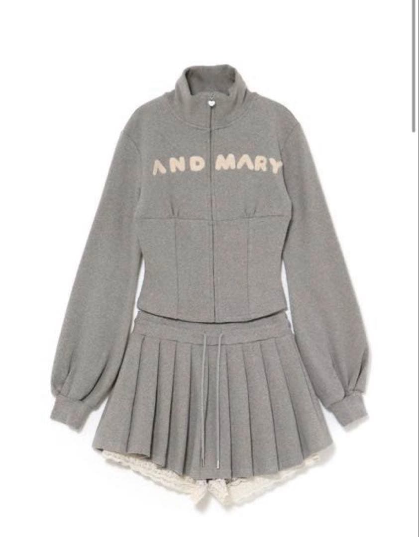 andmary Lace logo set up グレー SIZE ANDMARY