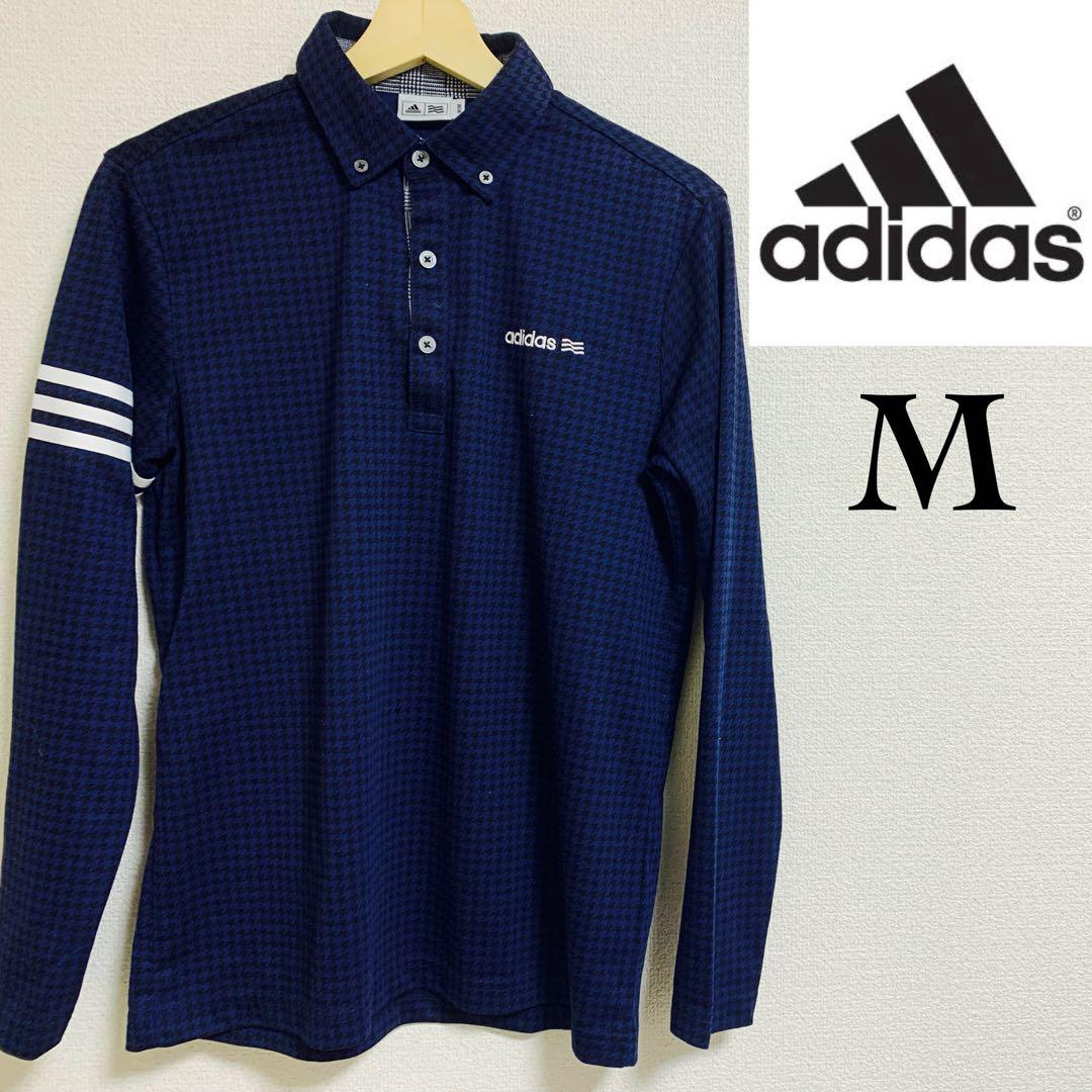 adidas ネイビー 長袖ポロシャツ M adidas ネイビー 長袖ポロシャツ M - メルカリ