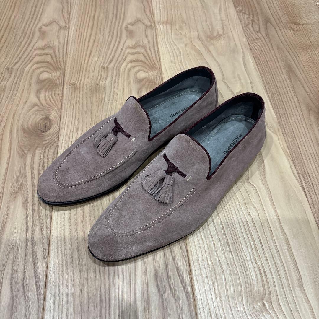 マグナーニスエードタッセルローファー 4327.5cm・MAGNANNI