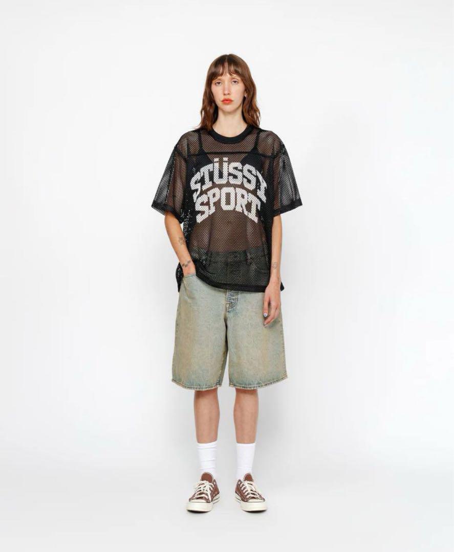 パンツ stussy big o'l short denim beach wash 32
