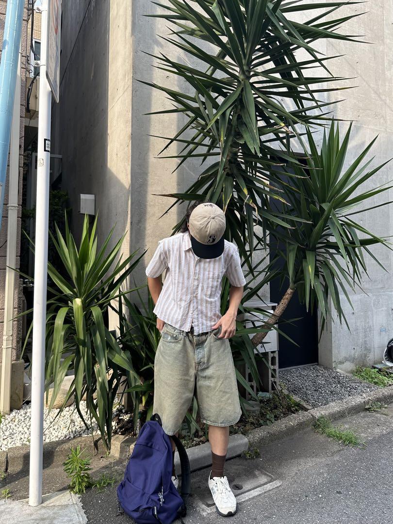 パンツ stussy big o'l short denim beach wash 32