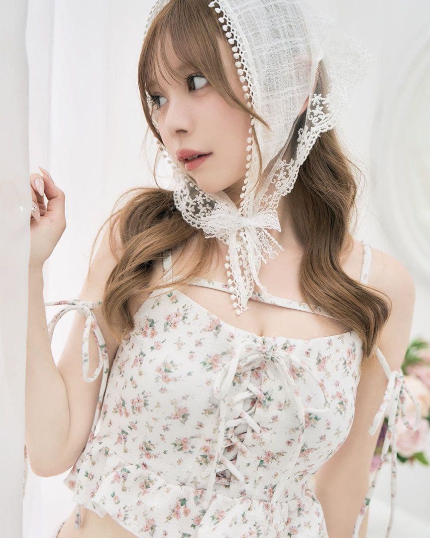 michellmacaron ミシェルマカロン フラワーフリルビキニ