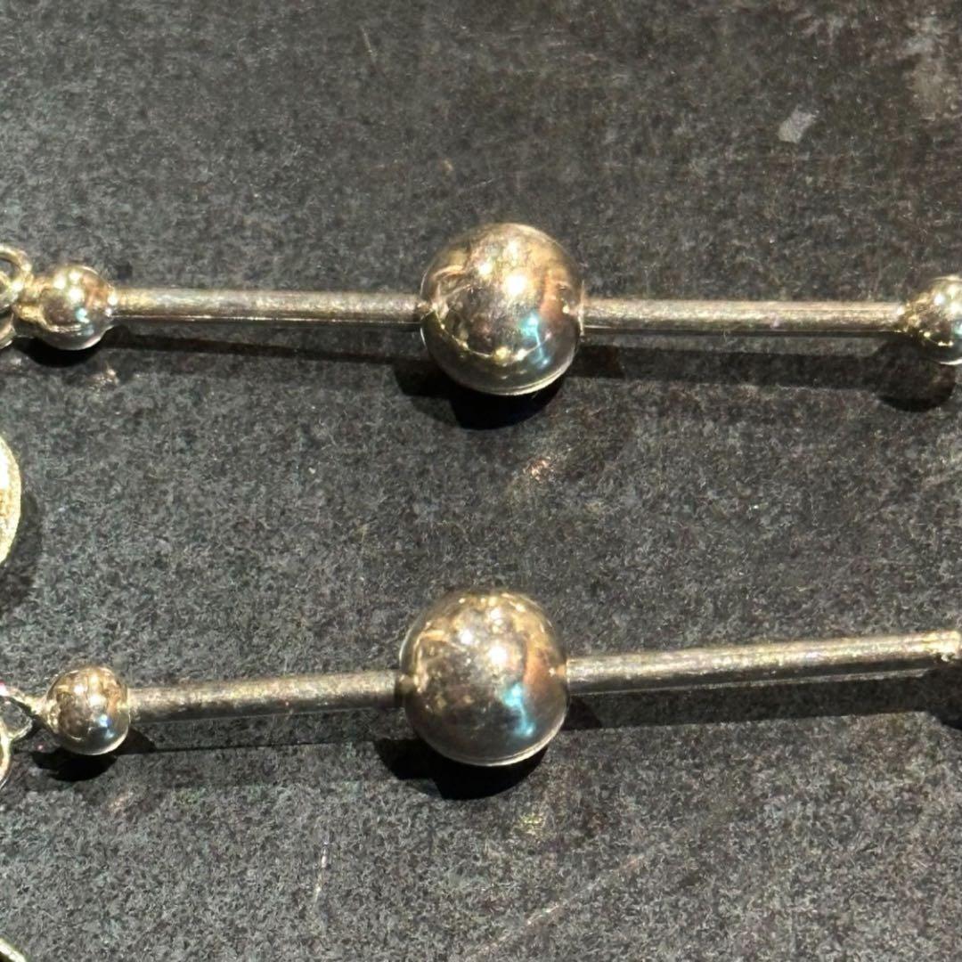 SILVER925 SLIDE BALL HOOK EARRINGS/シルバー