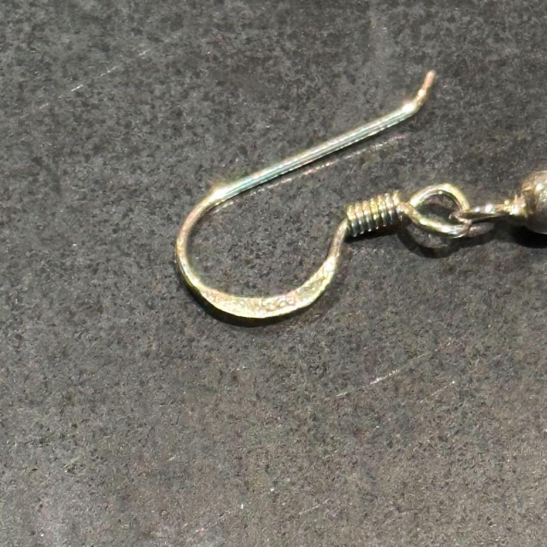 SILVER925 SLIDE BALL HOOK EARRINGS/シルバー