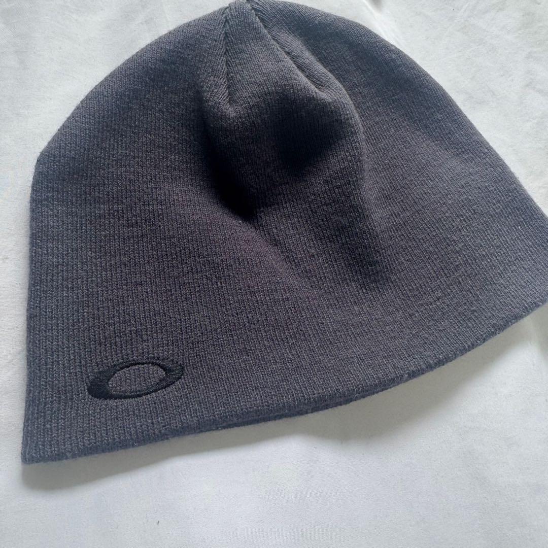 90s 00s OAKLEY ニット帽 ビーニー 赤タグ ロゴ オークリー