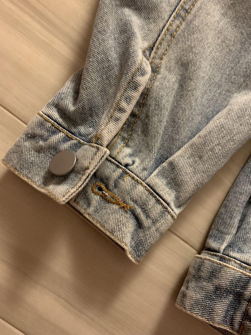 新品未使用品試着のみ♡リーナクチュール♡パールフラワーボタンデニムジャケット