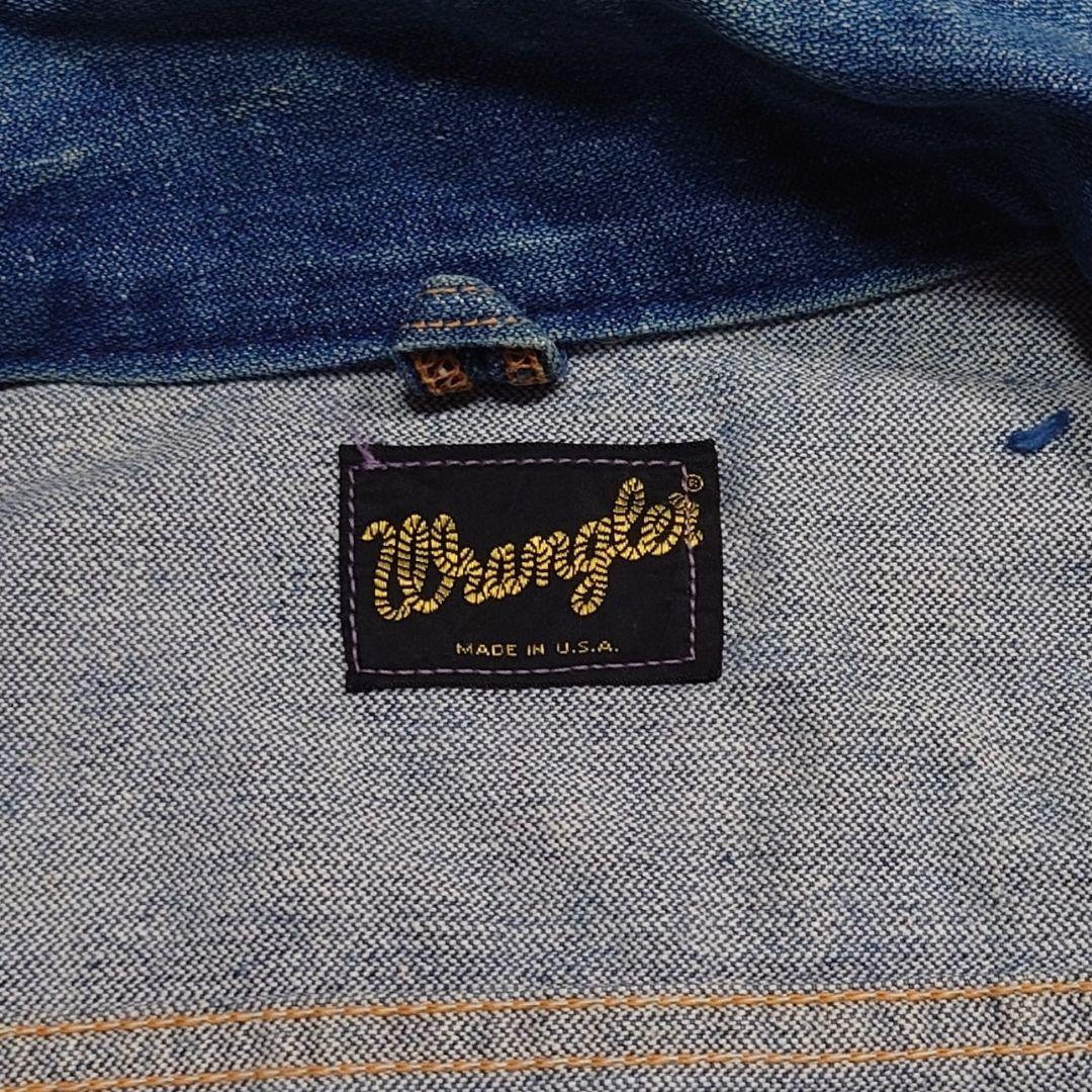 70s Wrangler 124MJ デニムジャケット USA製 黒タグ 44