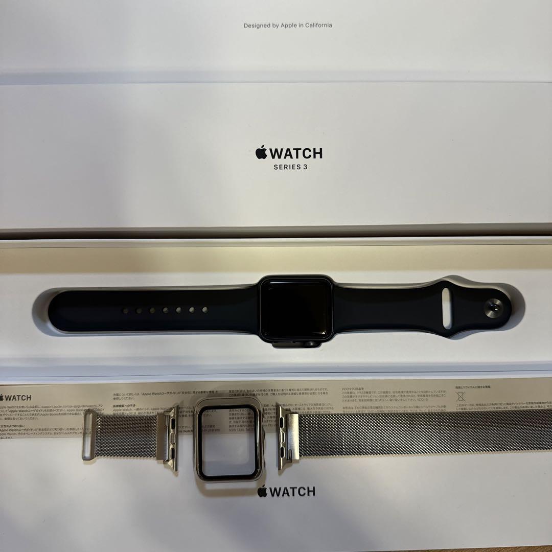 Apple Watch Series 3 ブラック 38mm メッシュバンド付き