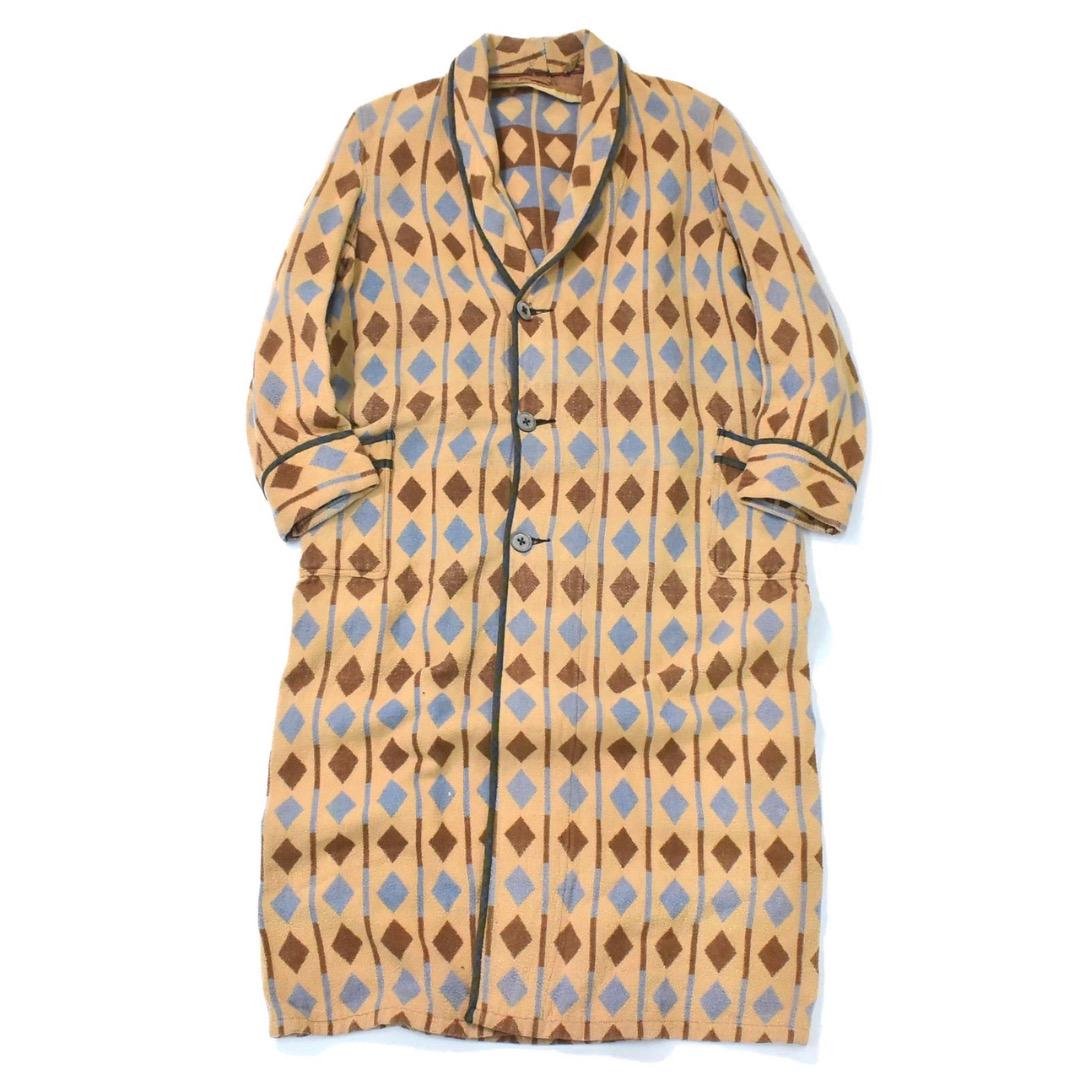 贅沢品 ブランケット Vintage 40´s ガウン ダイヤ柄 ネイティブ ジャケット・アウター