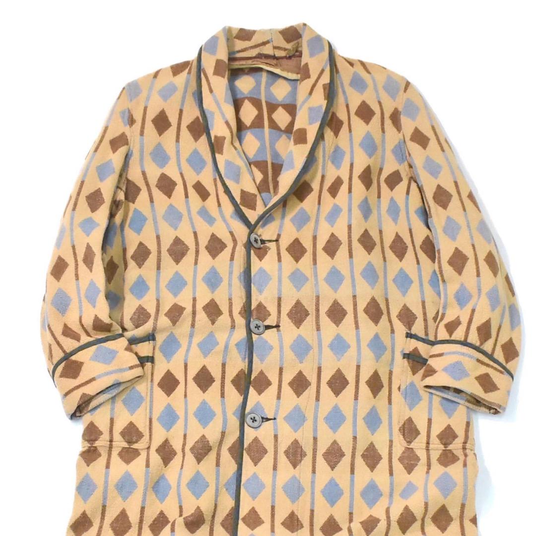 40´s Vintage ブランケット ガウン ネイティブ ダイヤ柄