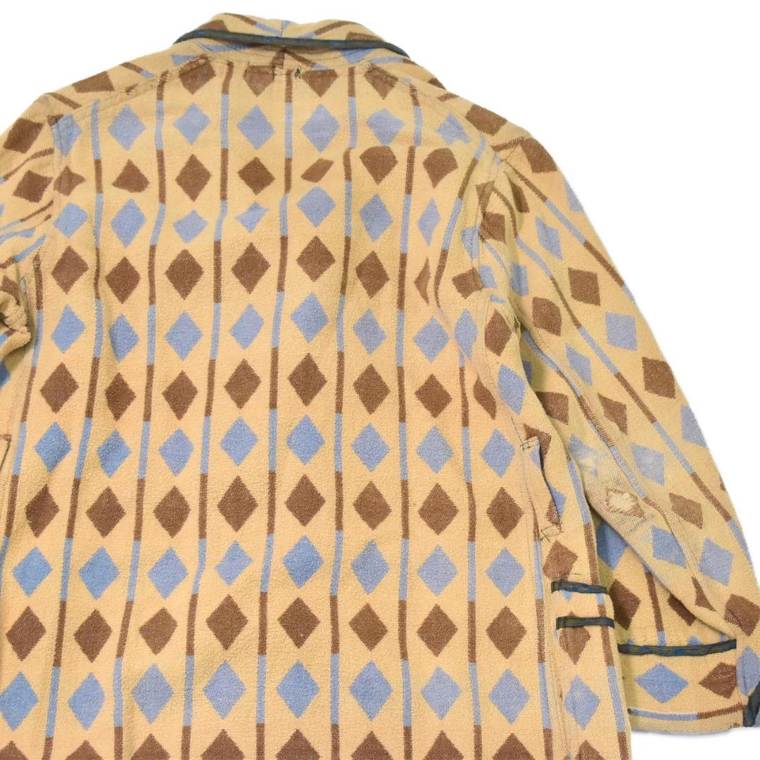 ~40's Vintage ブランケット ガウン ネイティブ ダイヤ柄 40's Vintage ブランケット ガウン ネイティブ ダイヤ柄