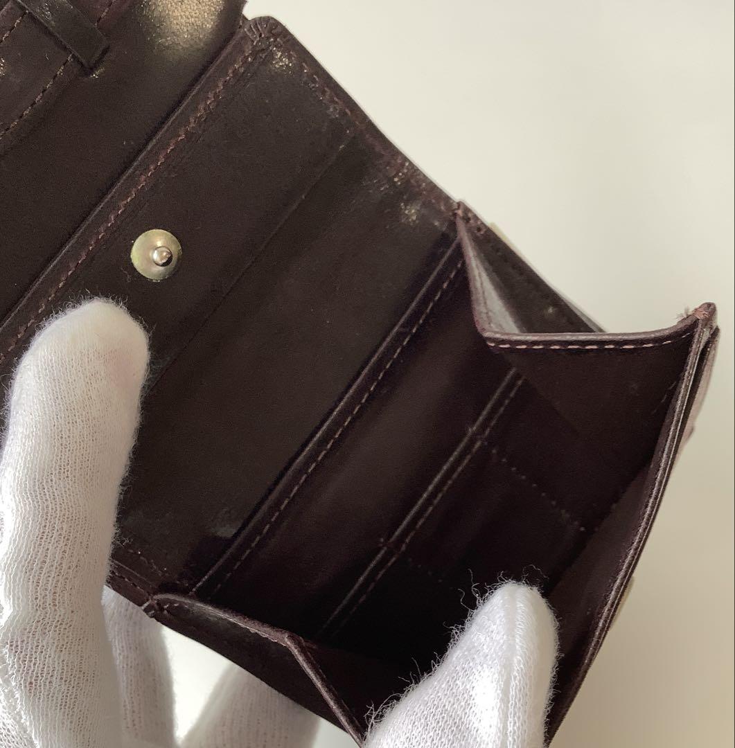 新品☆Elethaエレザ☆高級コードバン馬革2つ折り財布☆ワイン