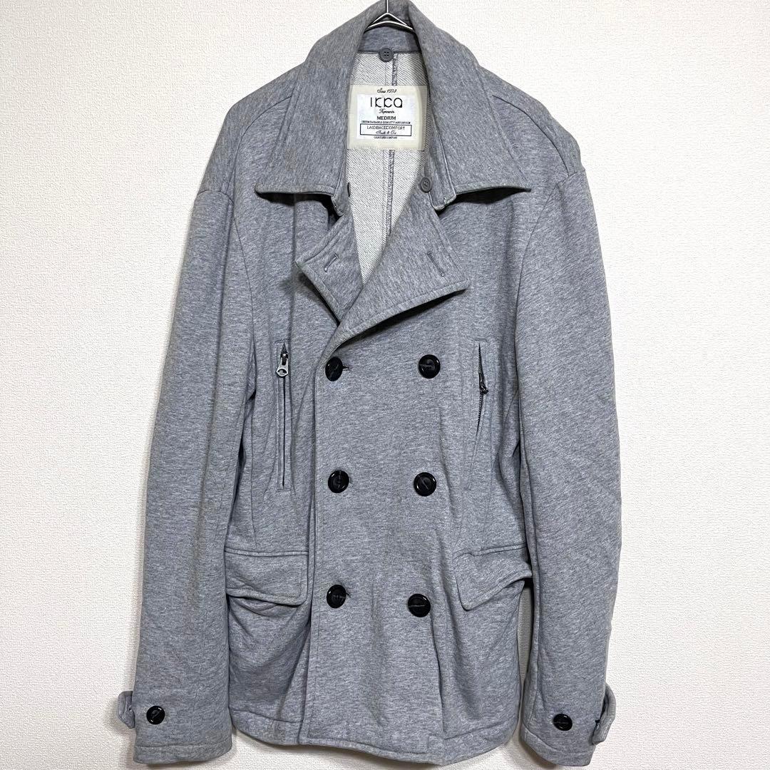 【M】ikka イッカ　メンズ　レディース　コート　ジャケット　グレー　灰色
