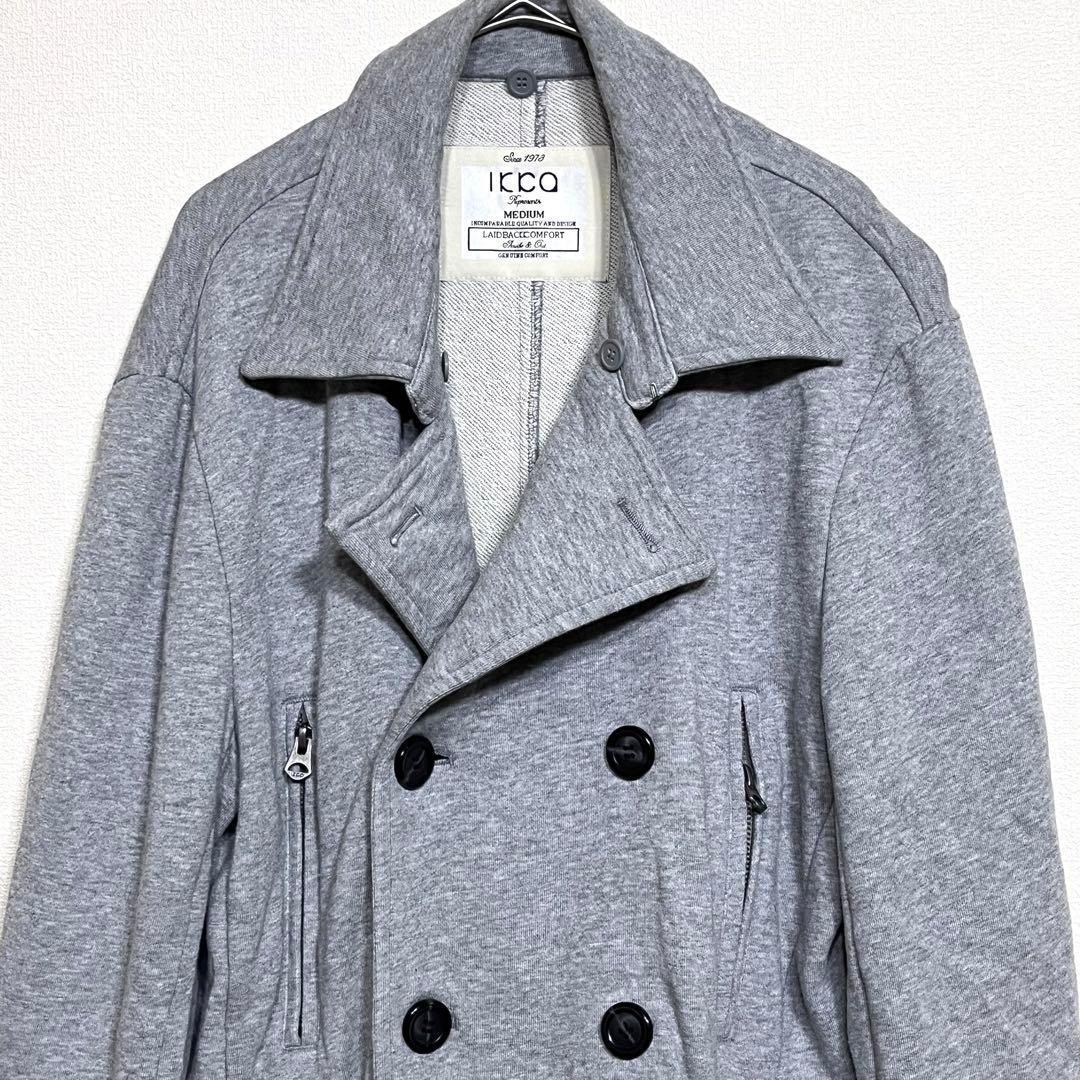 【M】ikka イッカ　メンズ　レディース　コート　ジャケット　グレー　灰色 mdprevattcaulkingandwaterproofing.com